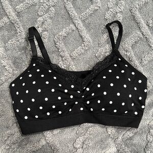 Coobie Black Polka Dot Women's Bralette Full Size